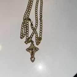 Gold Plated Jesus Piece Necklace