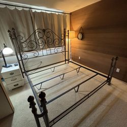 Metal King Size Bed frame — Solid