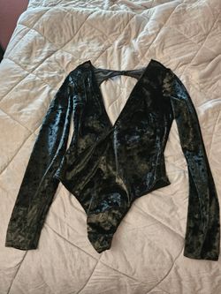 Victoria's Secret Bodysuit NWT Black Velvet Size X-Small