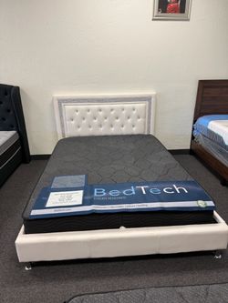 Queen platform bed frame