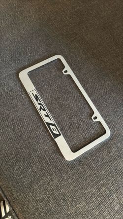 SRT 8 Chrome license plate cover