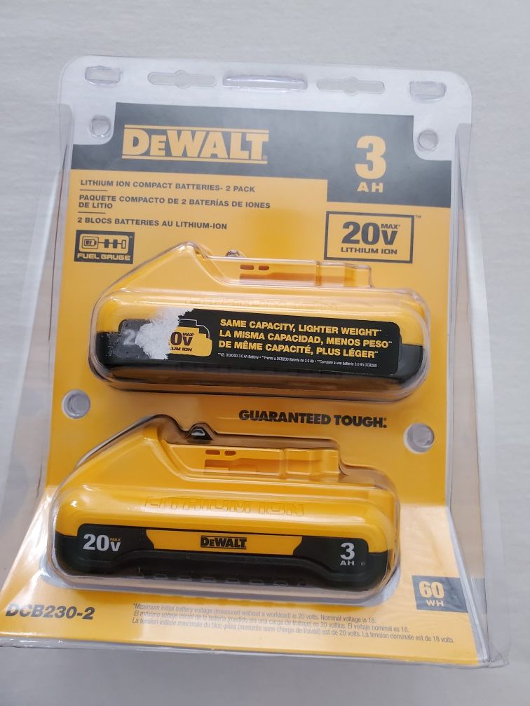 2 pilas Dewalt