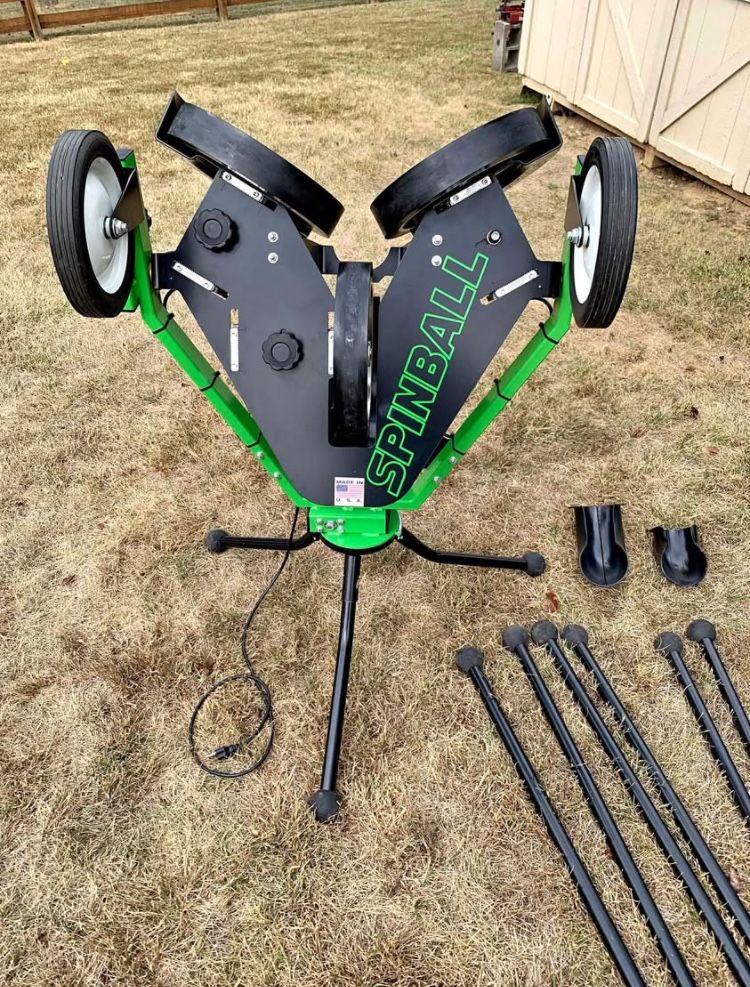 Spinball Wizard 3 Wheel Pitching Machine.