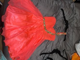 My Michelle Coral/Pink Homecoming Dress — Size 1