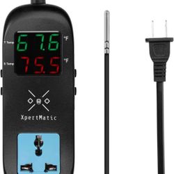 MH-2000 Accuracy Digital Temperature Controller 110V for Fermentation, Heating and Cooling Thermostat Switch, -40℉~212℉, AC 110V~220V, 10A