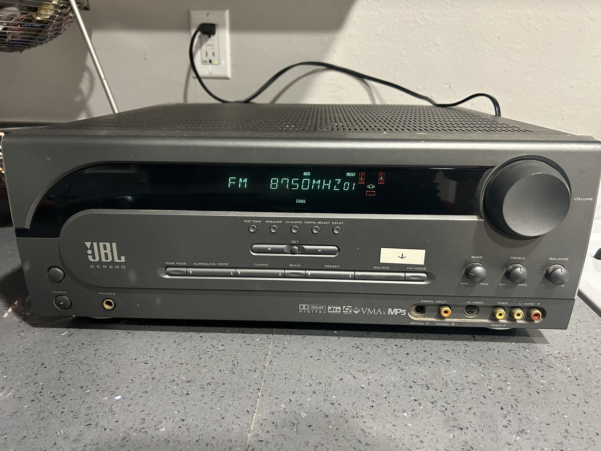 JBL DCR600II Receiver HiFi Stereo 5.1 Channel Home Audio Dolby Pro / NO REMOTE