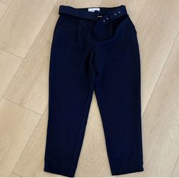 Alexia Admor Navy Tapered Chinos with Belt