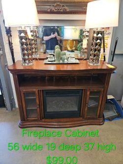 Electric Fireplace TV Cabinet Console We are located at 2811 East Bell road. Another Time Around Furniture.