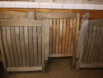 Two teak folding chairs fully Adjustable 

