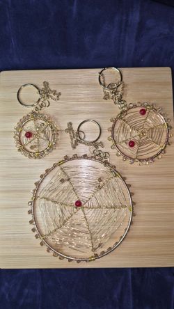 Handmade Wire Spiderweb Sun Catcher