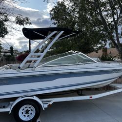 1990 Sea Ray 180 Bowrider w/ Mercury 135 (65 hrs) + Trailer + Brand New Monster Tower – $5,500 OBO