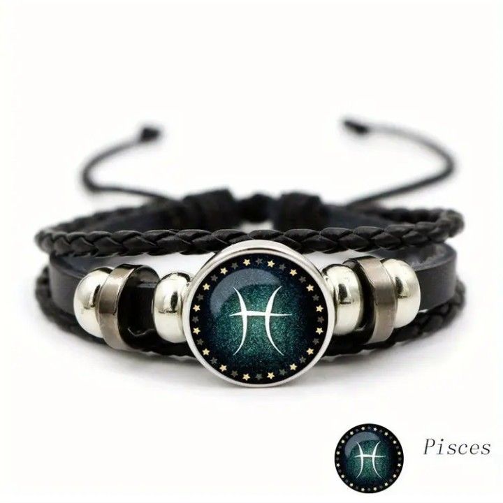 Vibrant Pisces Zodiac Sign Bracelet
