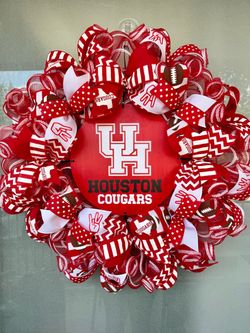 Houston Cougars Decorative Mesh Wreath