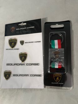 Lamborghini keychain & sticker Set Squadra Corde