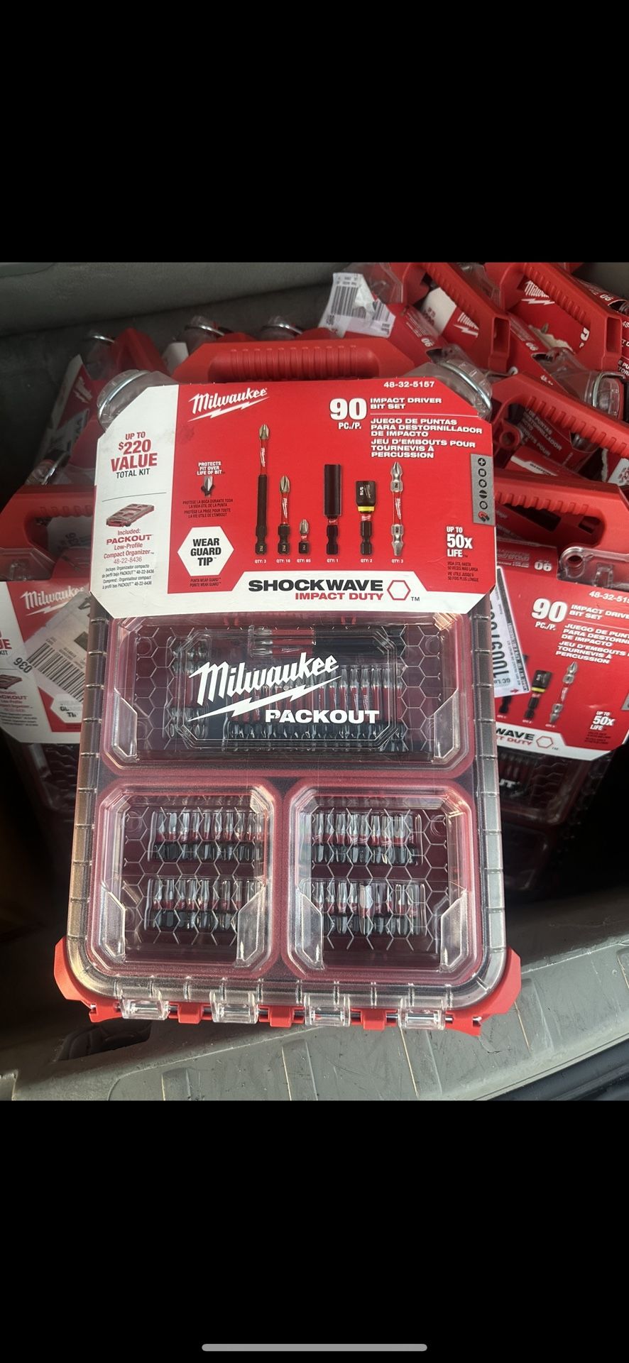 Milwaukee  SHOCKWAVE Impact Duty Alloy Steel Driver Bit Set with PACKOUT Case (90-Piece) FIRM  Price $75 only 3 Left  No Offers 