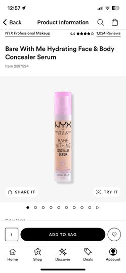 NYX bare with me concealer 