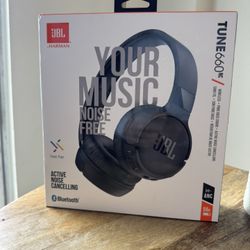 Black JBL Tune 660NC wireless Headphones with Active Noise Cancelling