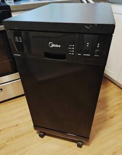 Midea 18" Portable Dishwasher Black M18DP