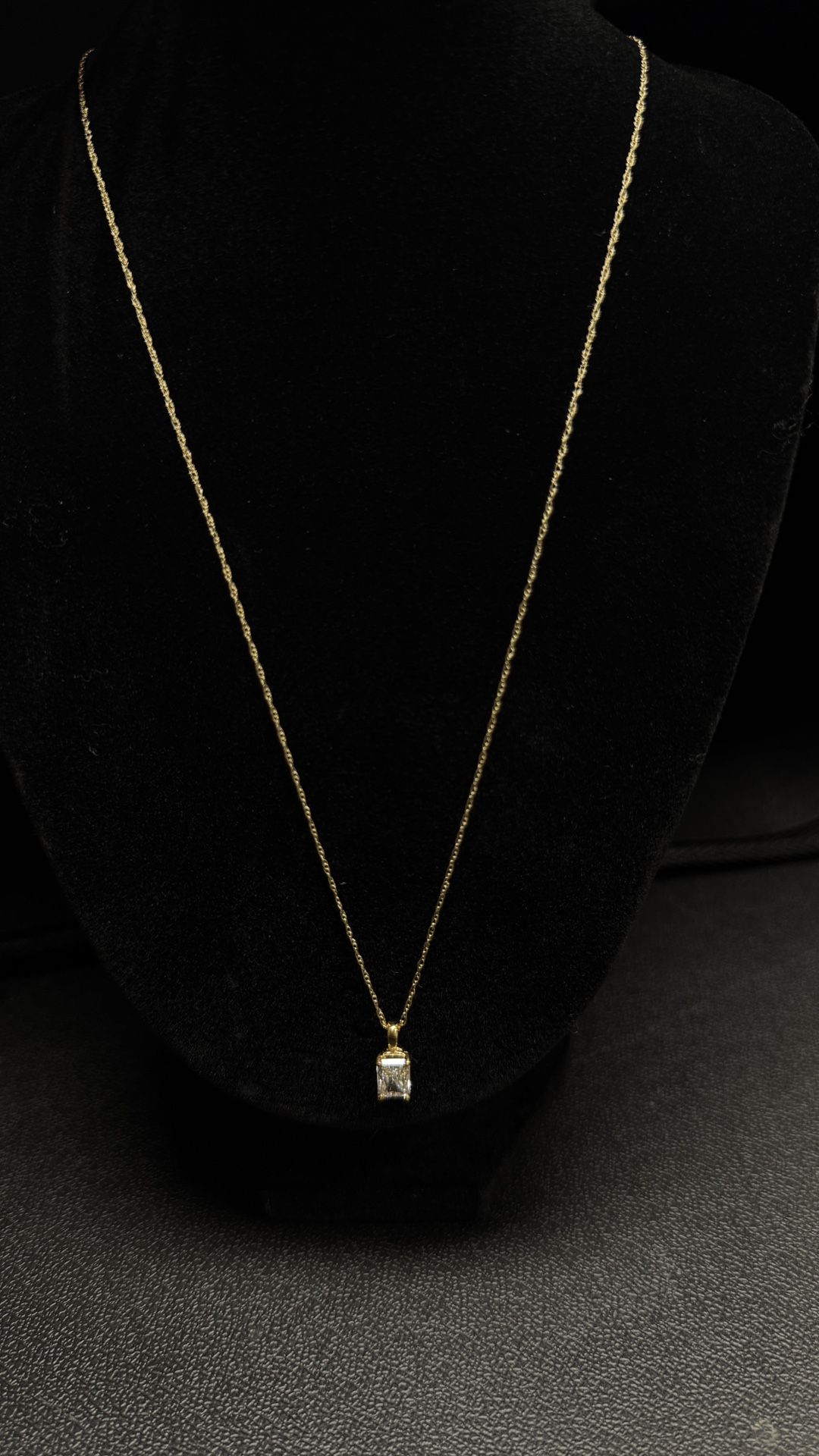 14K Gold Princess Cut Diamond pendant 1.10ct Diamond 18” no trades 3816 Steilacoom Blvd Lakewood WA (contact info removed)