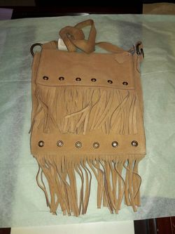Strap string suade purse: Carmel and sweet!