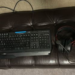 Wired Headset And Mechanical Gaming Keyboard