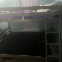 Twin Over Full Metal Bunkbeds Mattresses Included