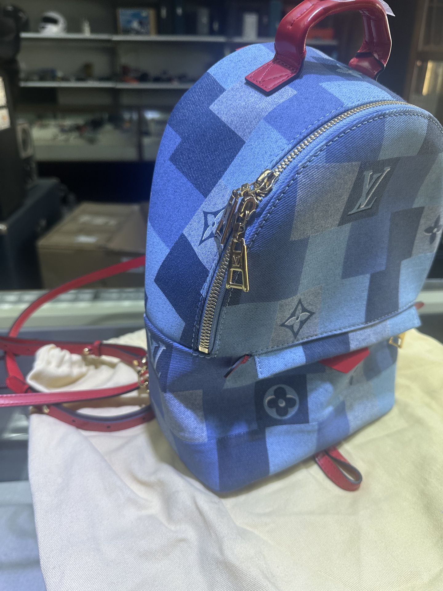 Louis Vuitton Limited Edition Mini Denim Backpack