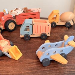 Wood Vehicles Toddler Toys