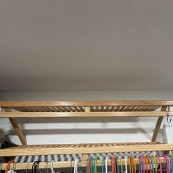 Floating Wall Wood Shelves