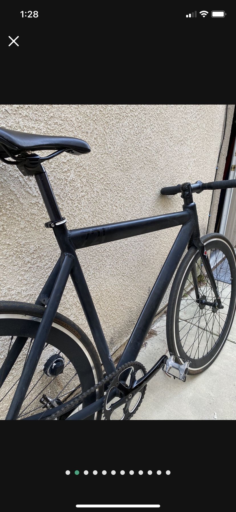 Bicycle Fixed gear bike - 721 Leader frame, All Black, Brakeless