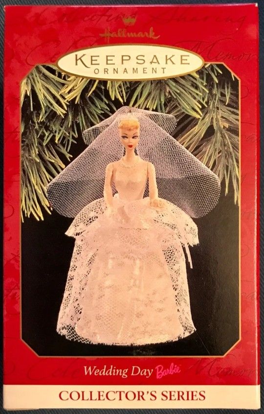 1997 Barbie Wedding Day Hallmark  Ornament
