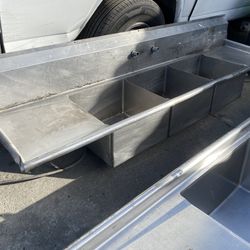 Stainless steel sink no legs