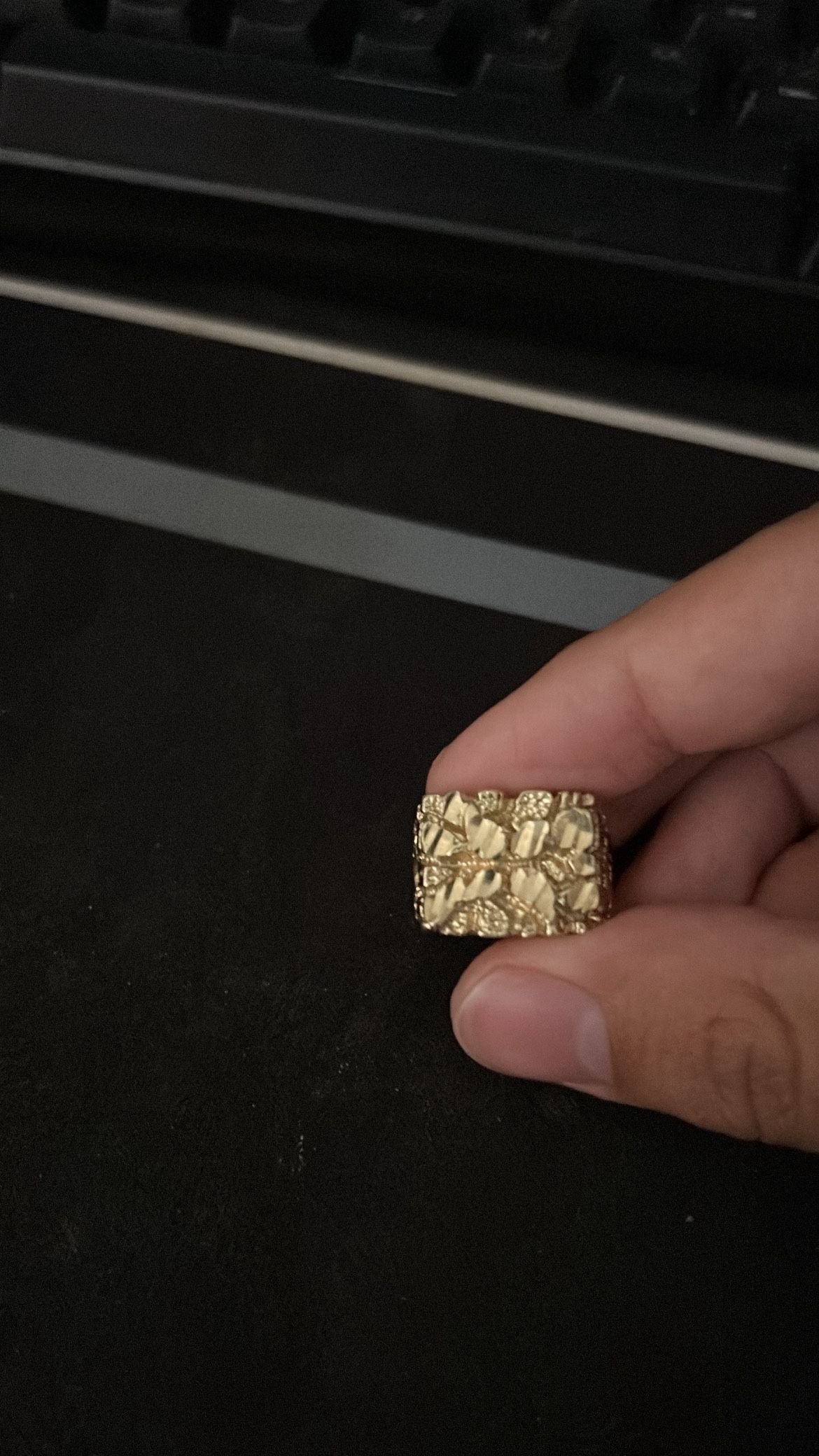 14k Gold Nugget Ring