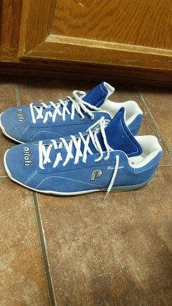 Royal blue suede Piloti prototipo 10.5 men's mens low cut Italy Italian f1 racing race car nascar shoes
