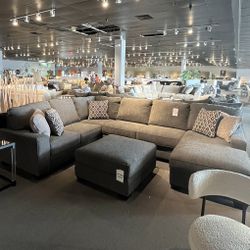 Grey 3PC Chaise Sectional Couch