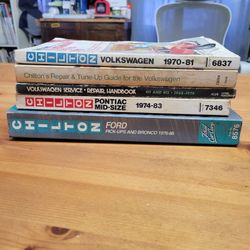 5) Vintage Chilton's auto-repair manuals.