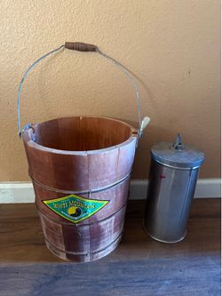 Original WHITE MOUNTAIN ICE CREAM FREEZER  4 QT Bucket + Canister ONLY