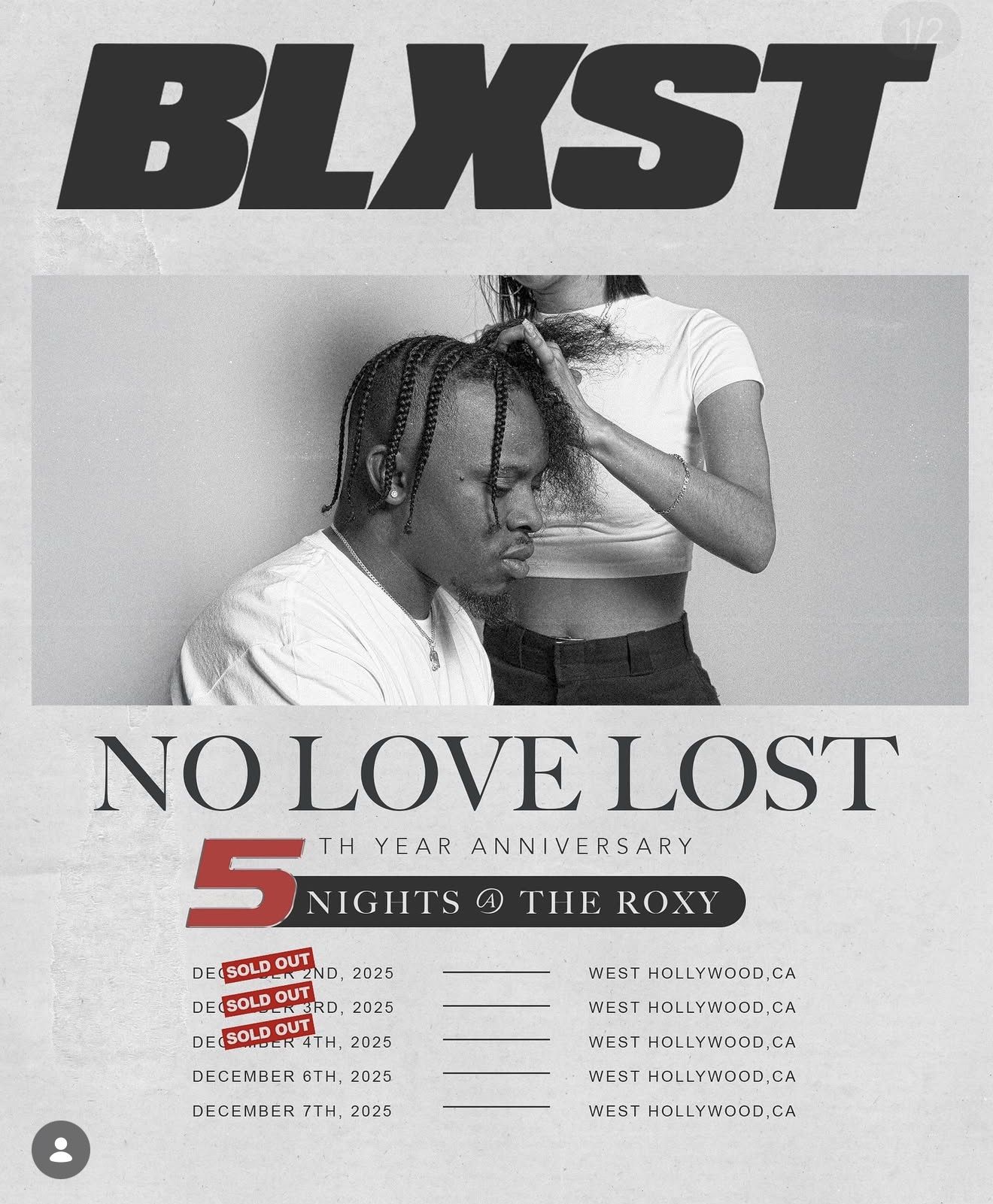 Blxst VIP UPGRADE At The Roxy 12/7/2025