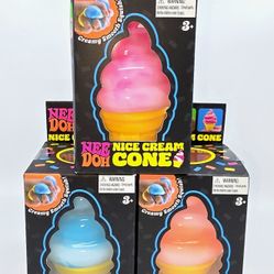 NeeDoh Nice Cream Cone - TikTok Viral Sensory Squeeze Toy Schylling Nee Doh