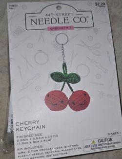 44th Street Needle Co. Cherry Keychain Crochet Kit