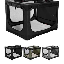  Veraste 33” Collapsible Dog Crate For Medium To Large Dogs. 