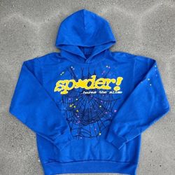 Royal Blue Sp5der Hoodie - Size M
