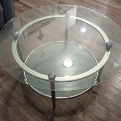 Matching Glass Coffee Table & End Tables