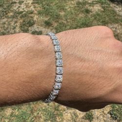 Moissanite Bracelet Mens