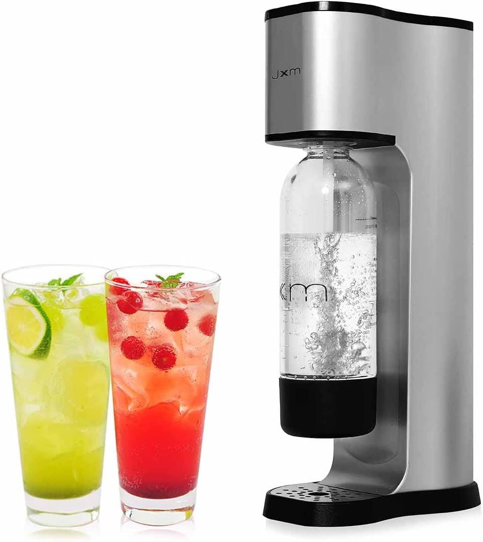 JXXM- Premium Carbonator-Sparkling & Seltzer Water Soda Maker with PET Bottle, Sparkling Water and Soda Maker, Carbonates Any Drink