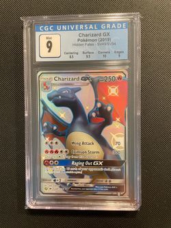 Charizard GX Shiny Rare CGC 9 *MINT* Subgrades Pokémon Hidden Fates SV49/SV94 Vault Sun Moon Pokemon Graded Slab FA Full Art 2019 Zard PSA BGS