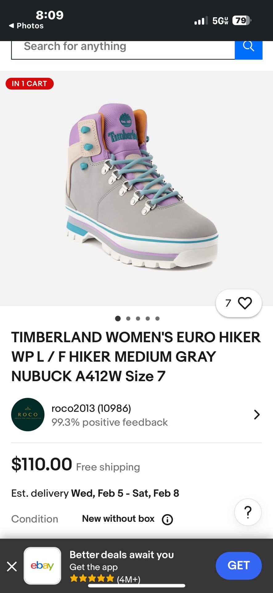 Women’s Timberland Boots Size 10