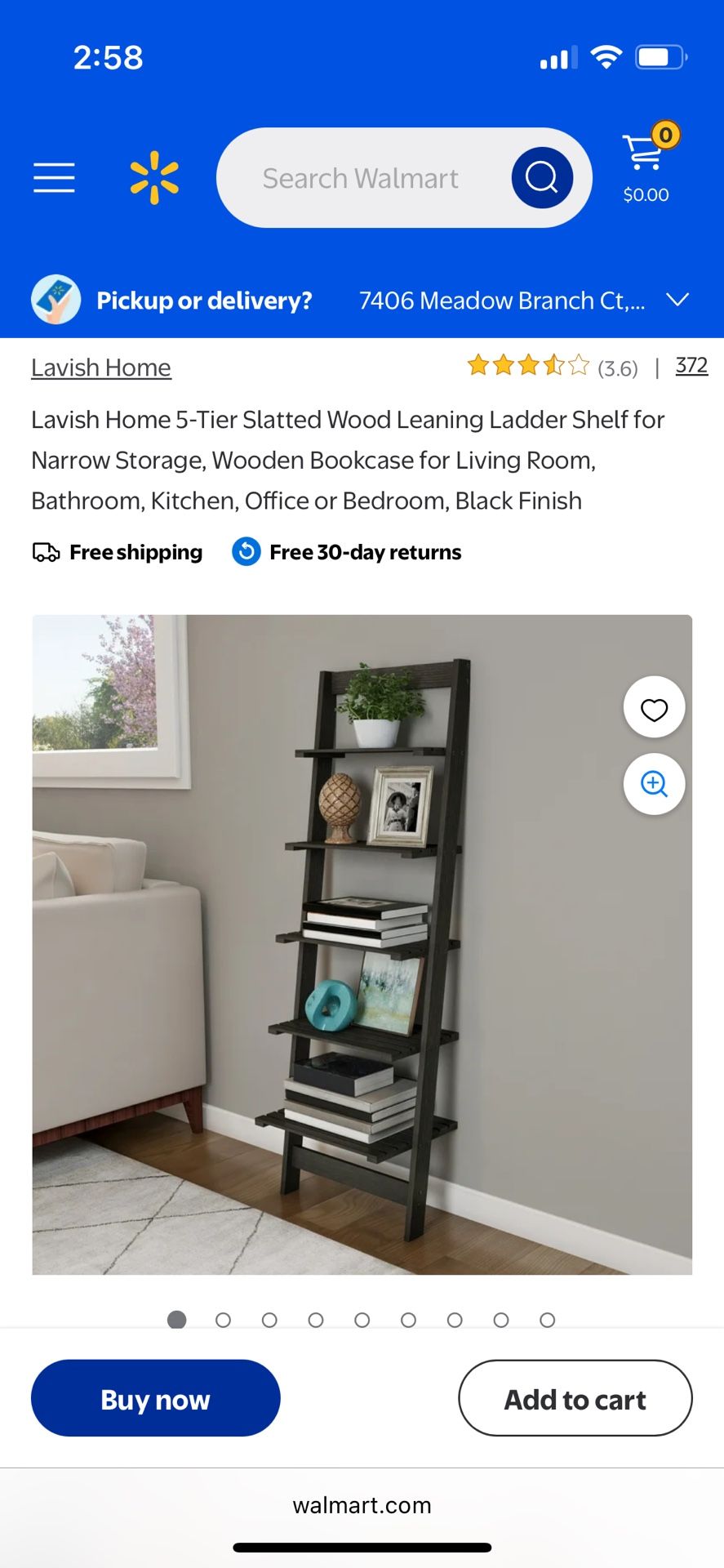Leaning Book Shelf NIB