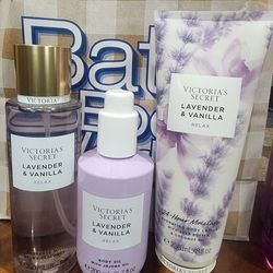 Victoria's Secret Lavender & Vanilla Lotion Set 
