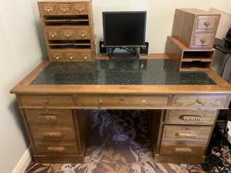 Solid oak desk